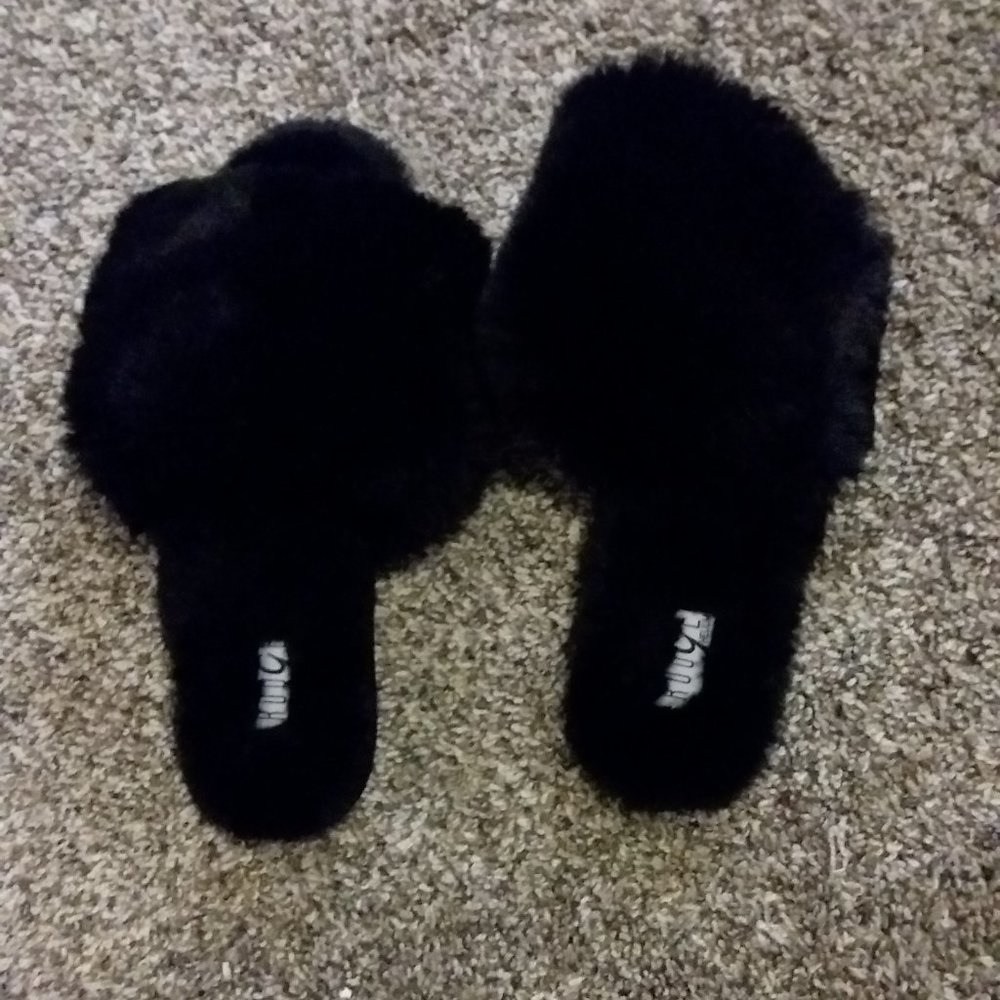 Rainbow Rouge Black Sandal Slips Women's size 10